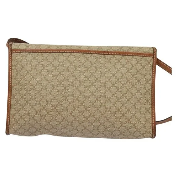 Authentic CELINE Macadam Canvas Shoulder Bag Beige - Picture 9 of 16